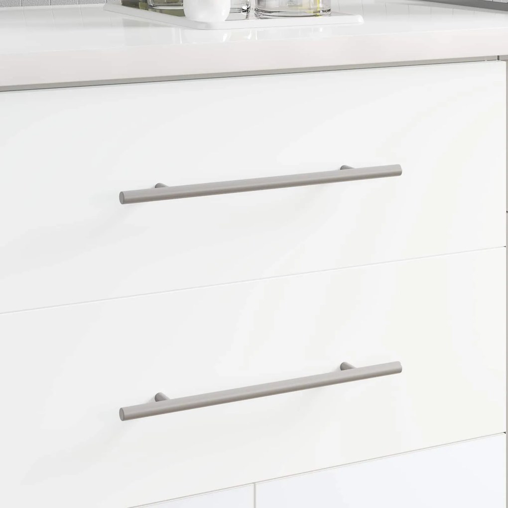 vidaXL Maçaneta de Armário 12 pcs Prateado 300 mm Aço inoxidável