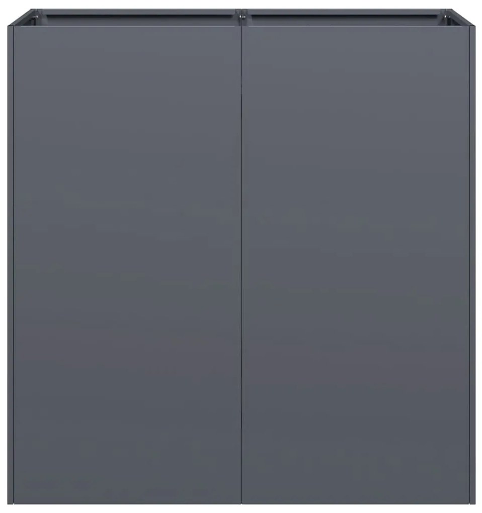Vaso/floreira 80x40x80 cm aço laminado a frio antracite
