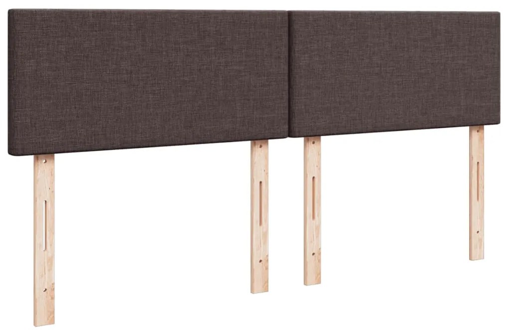 Cama com molas/colchão 180x200 cm tecido castanho-escuro