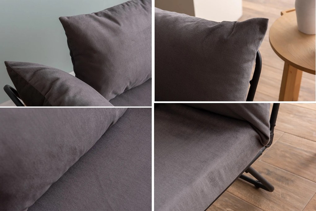 Sofá-Cama de 2 Lugares Viper – Cinzento – 150 x 78 x 60 cm