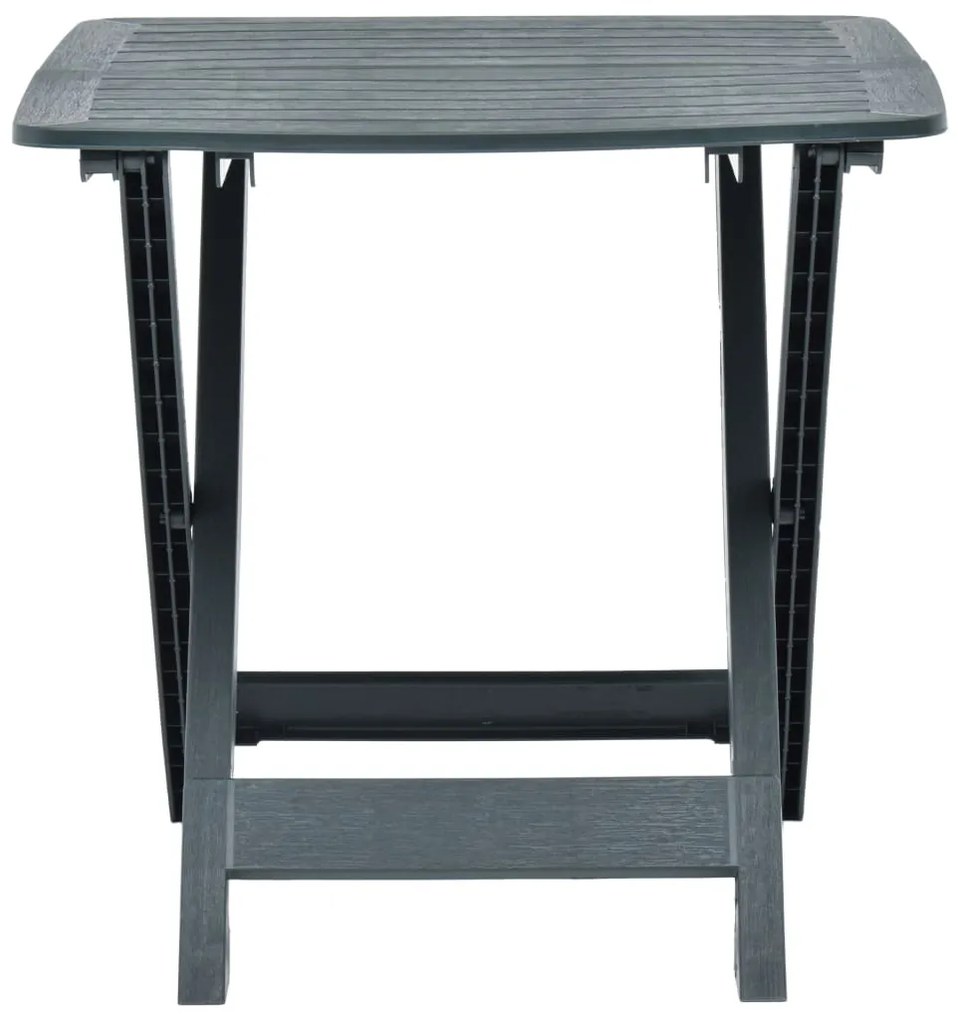 Mesa de jardim dobrável 79x72x70 cm plástico verde
