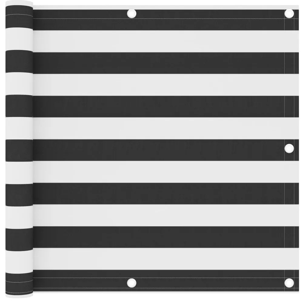 Tela de varanda 90x400 cm tecido Oxford antracite e branco