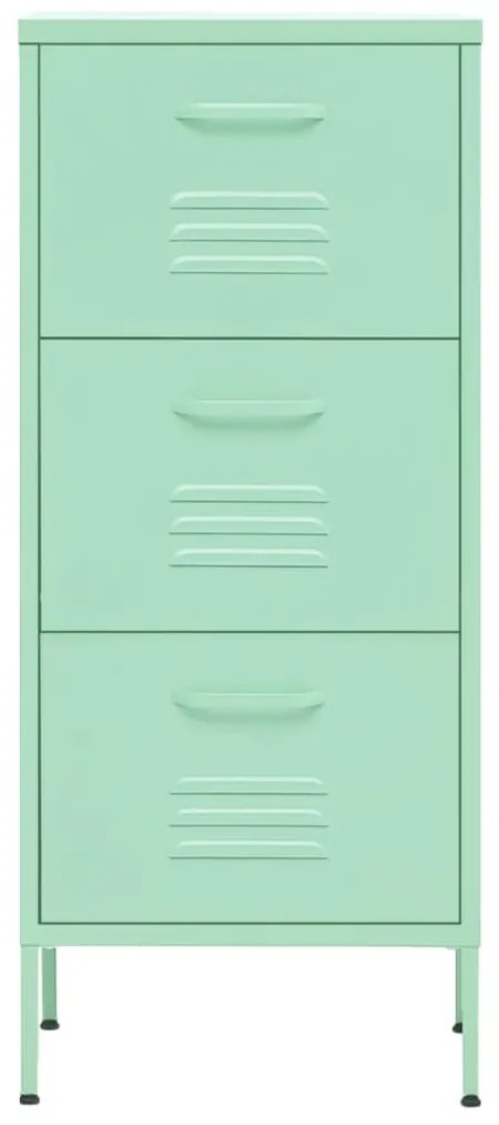 Armário de arrumação aço 42,5x35x101,5 cm verde-hortelã