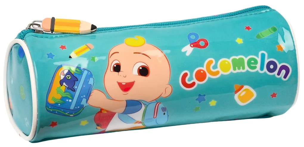 Bolsa Escolar Cocomelon Back To Class Azul Claro (20 X 7 X 7 cm)