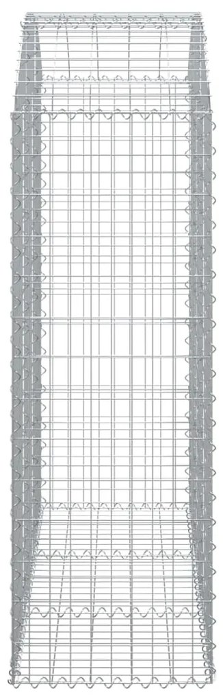 Cesto gabião arqueado 150x50x140/160 cm ferro galvanizado