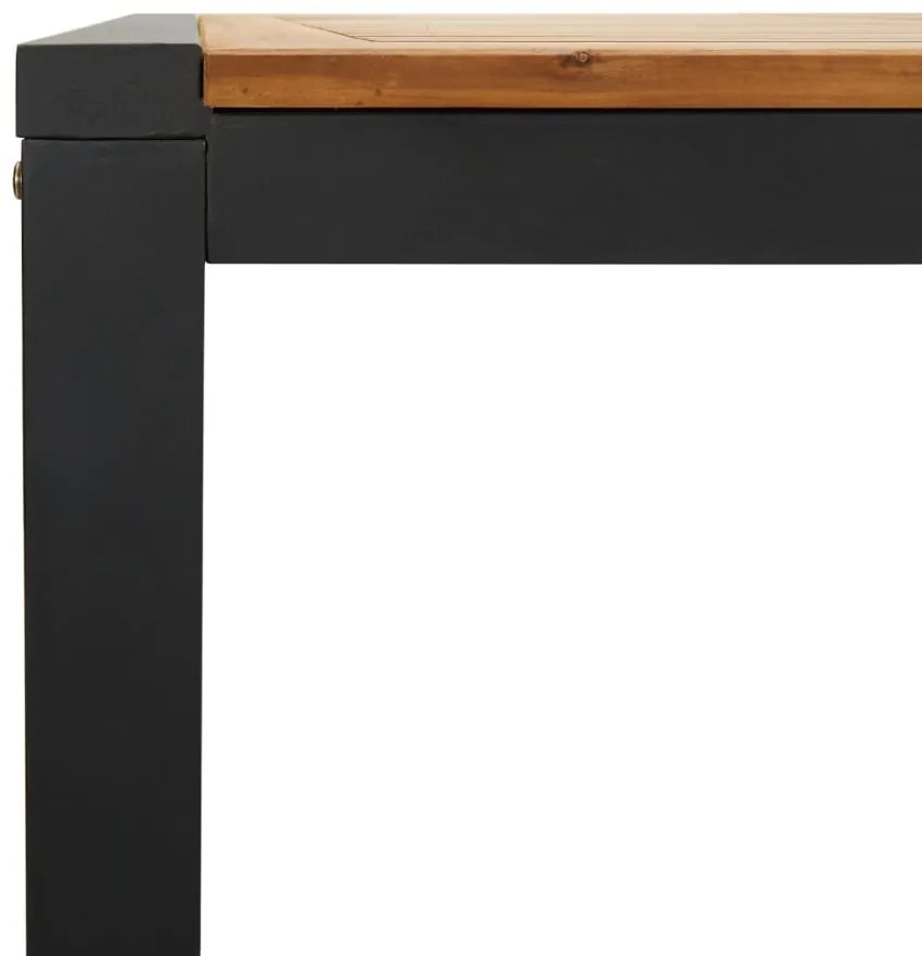 Mesa jardim c/ pernas em forma de U 200x90x75 cm acácia maciça