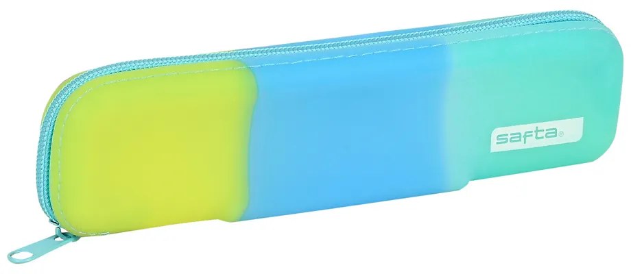 Bolsa Escolar Safta Azul Verde Amarelo (20 X 5.5 X 2 cm)