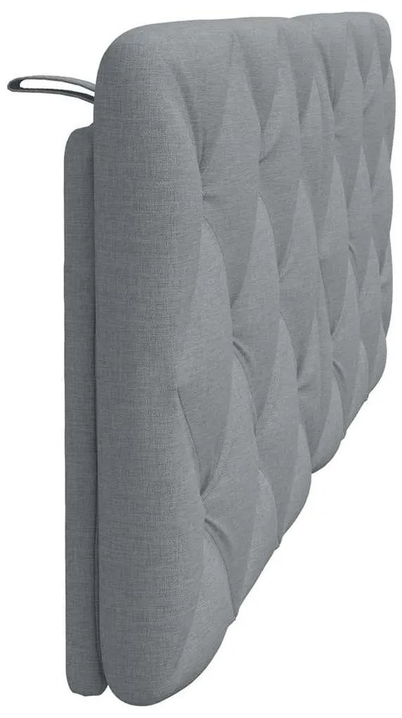 Almofadão de cabeceira 140 cm tecido cinzento-claro
