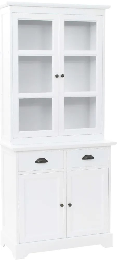 Aparador c/ 4 portas em MDF + madeira de pinho 80x40x180 cm