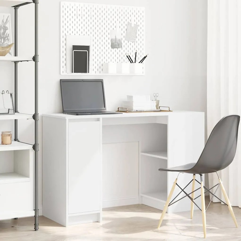 vidaXL Secretária 120x42x76 cm derivados de madeira branco