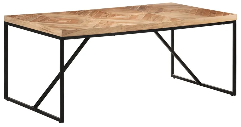 Mesa de jantar 180x90x76 cm madeira acácia maciça e mangueira