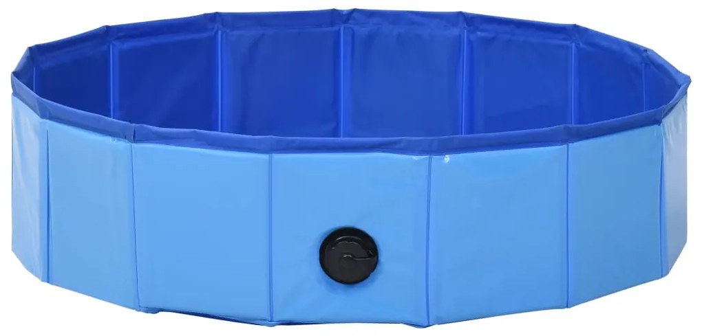 Piscina para cães dobrável 80x20 cm PVC azul