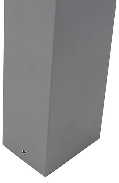 Candeeiro de pé exterior moderno antracite com LED - Uma