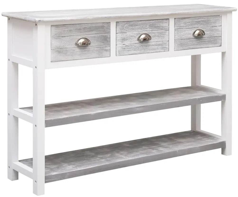 Aparador estilo antigo 115x30x76 cm madeira cinzento