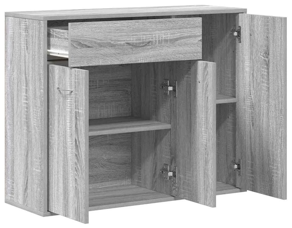 Aparador 88x30x70 cm derivados de madeira cinzento sonoma