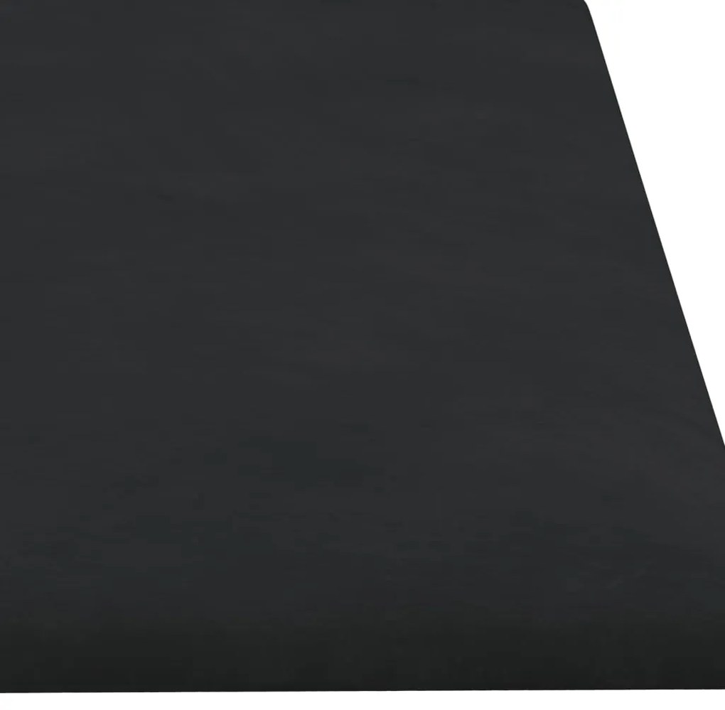 Painel de parede 12 pcs 60x15 cm veludo 1,08 m² preto