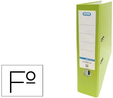 Pasta de Alavanca Elba Cartão Forrado Pvc com Rado Top Folio Lombada 80 mm Verde Lima