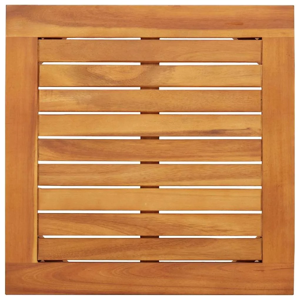 Conjunto de Bistro de Jardim de 3 Peças com Almofadas em Madeira de Ac