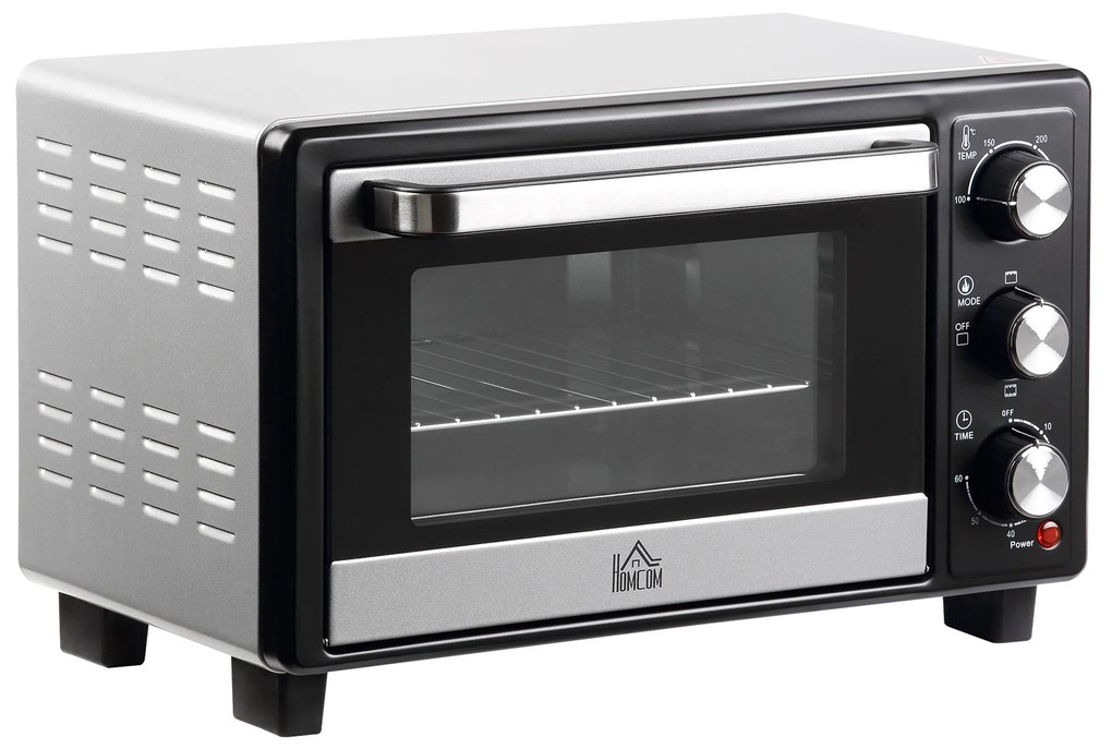 Mini Forno 16L com 3 Modos de Aquecimento Temperatura até 230°C Tempor