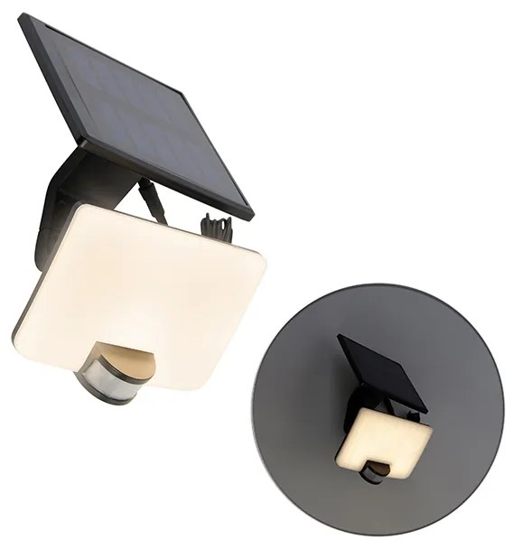 Radiador moderno preto com LED IP54 Solar - Elif Moderno