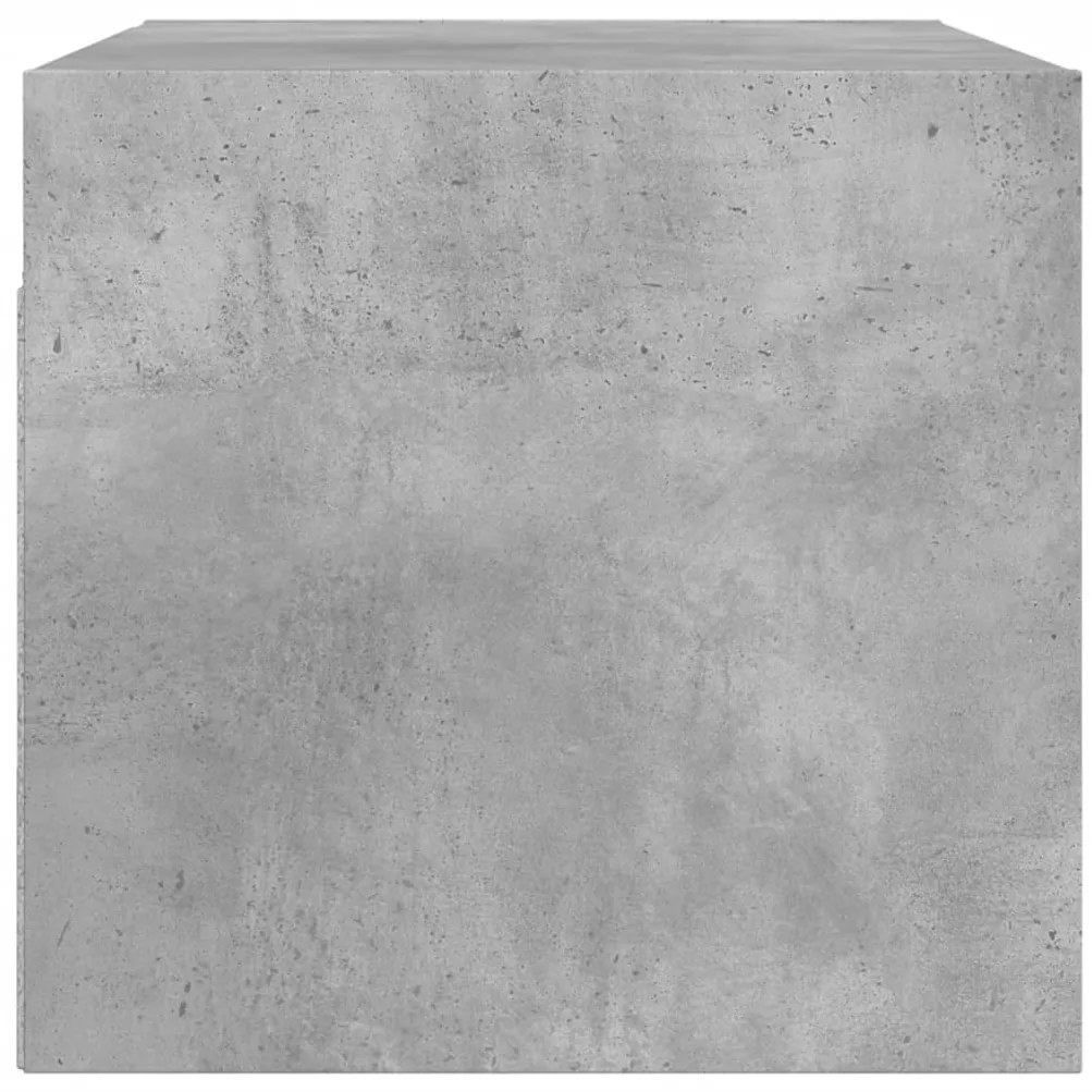 Armário parede c/ porta vidro 2 pcs 68,5x37x35 cm cinza cimento