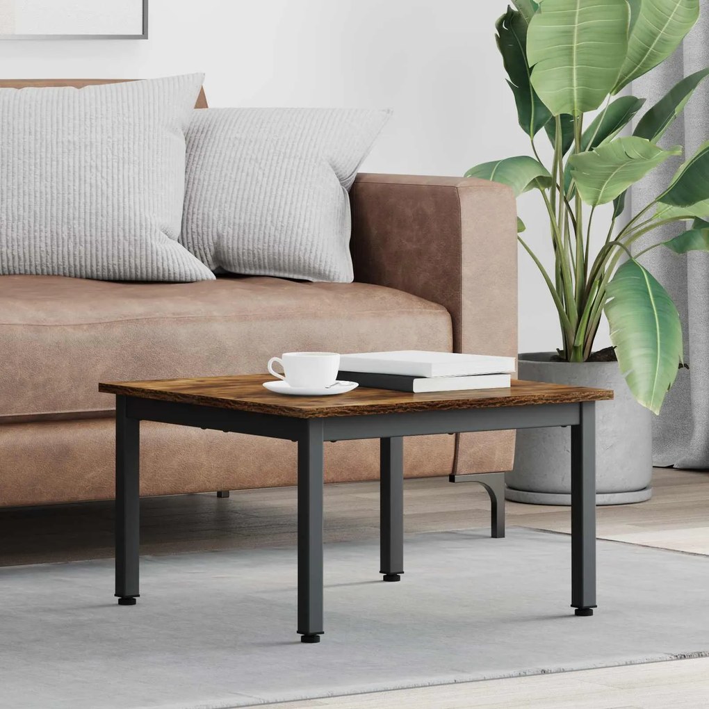 vidaXL Mesa de centro Carvalho Fumê 60 x 60 x 36 cm Madeira processada