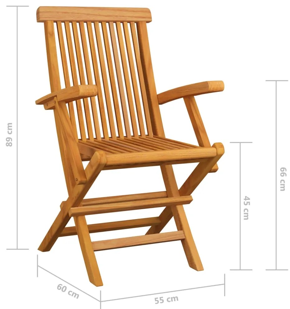 Cadeiras de jardim c/ almofadões azuis 2 pcs teca maciça