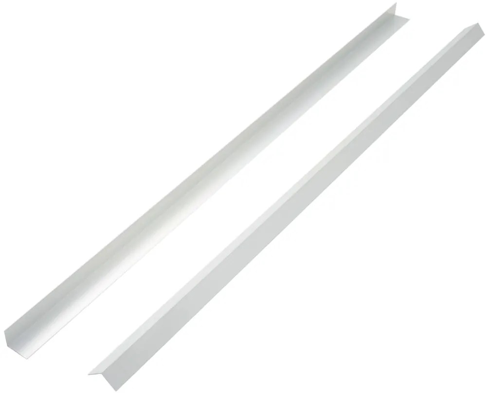 Perfis angulares p/ pavimento em alumínio 5 pcs 170 cm prateado