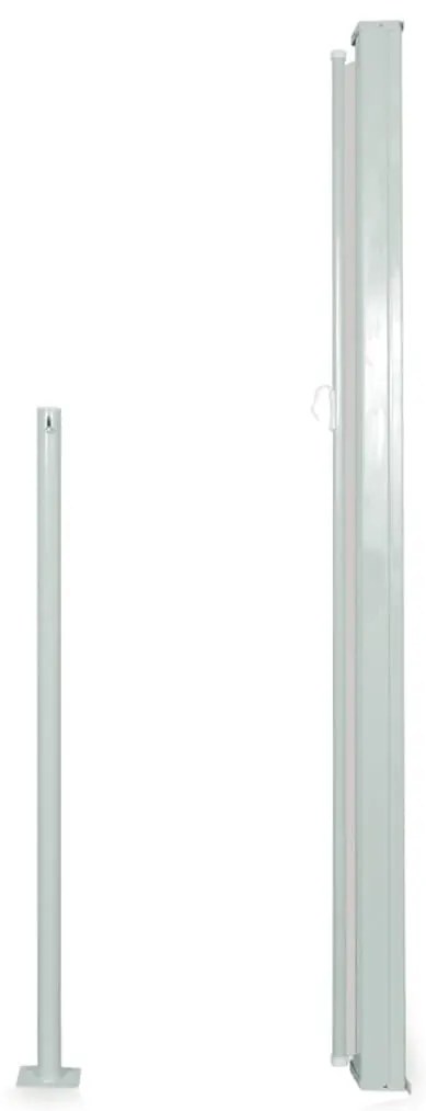 Toldo lateral retrátil para pátio 160x300 cm preto