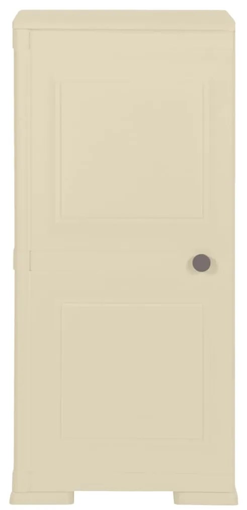 Armário de plástico 40x43x85,5 cm design de madeira branco nata