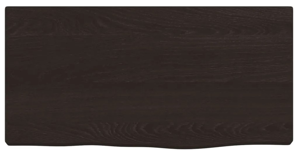 Prateleira de parede 40x20x2cm carvalho tratado castanho-escuro