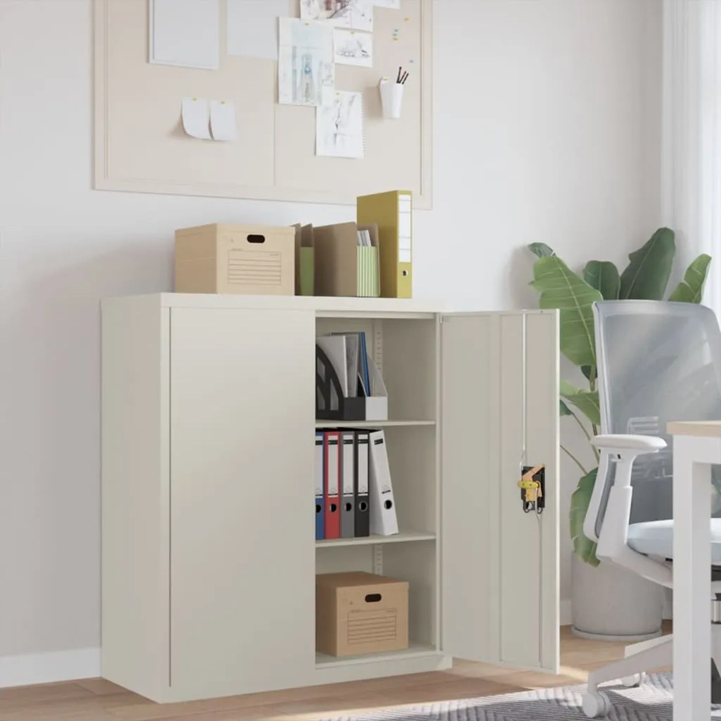 vidaXL Arquivador 90x40x105 cm aço branco