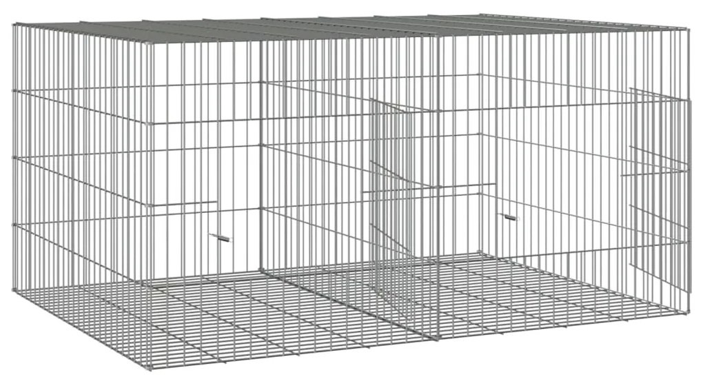 Coelheira de 2 painéis 110x79x54 cm ferro galvanizado