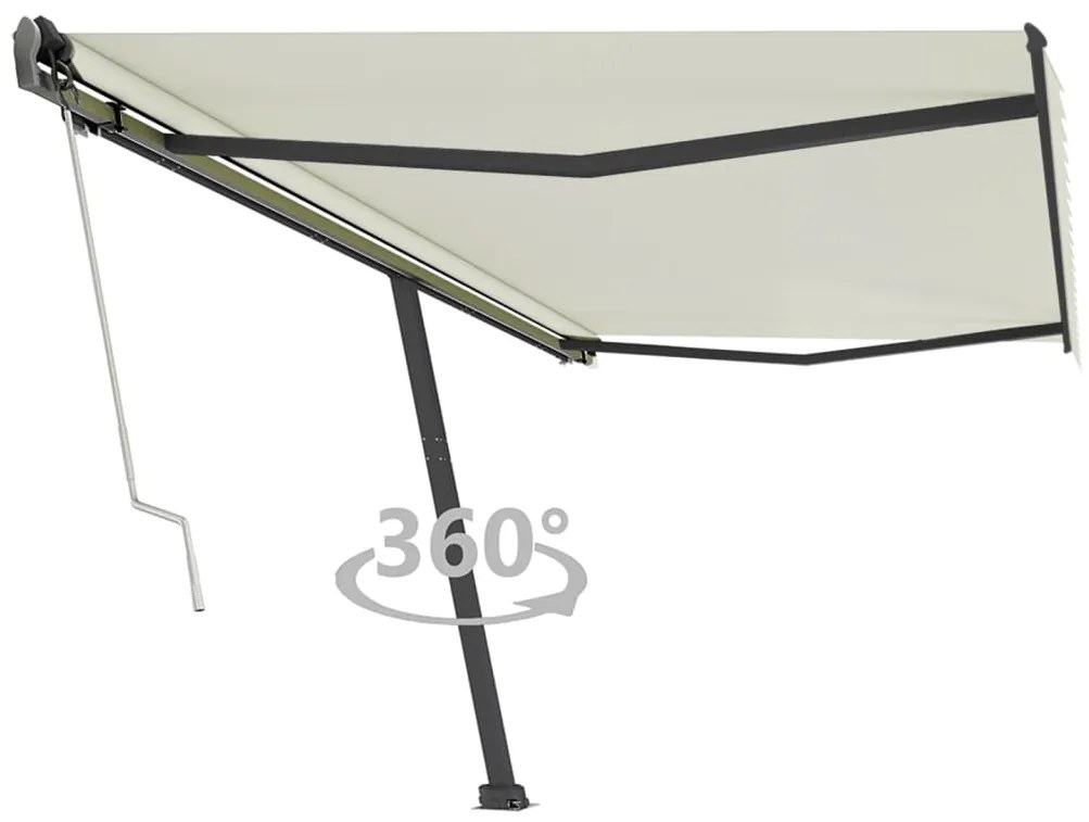 vidaXL Toldo automático independente 500x350 cm cor creme