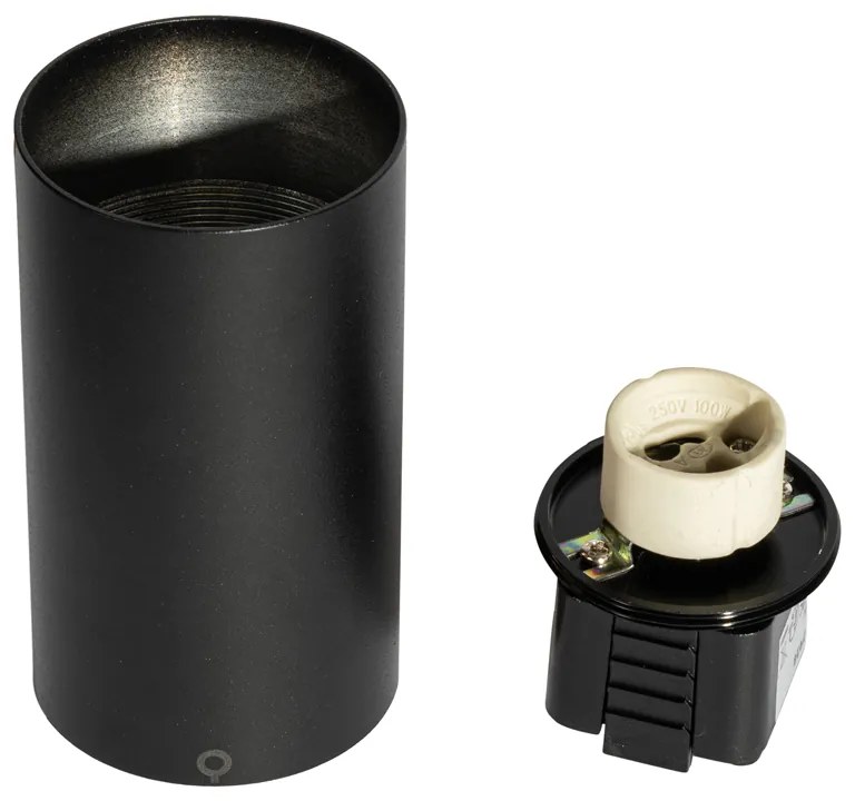 Projetores modernos pretos para sistema de calhas monofásicas GU10 50mm - Iconic Ruby Honey