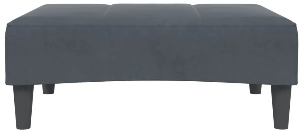 Apoio de pés 77x55x31 cm veludo cinzento-escuro