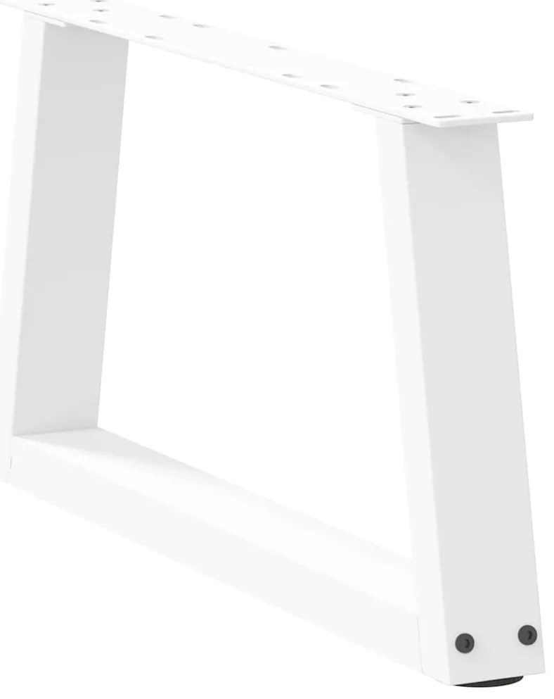 Pés para mesa de centro em V 2 peças Branco 50x(30-31,3) cm Aço