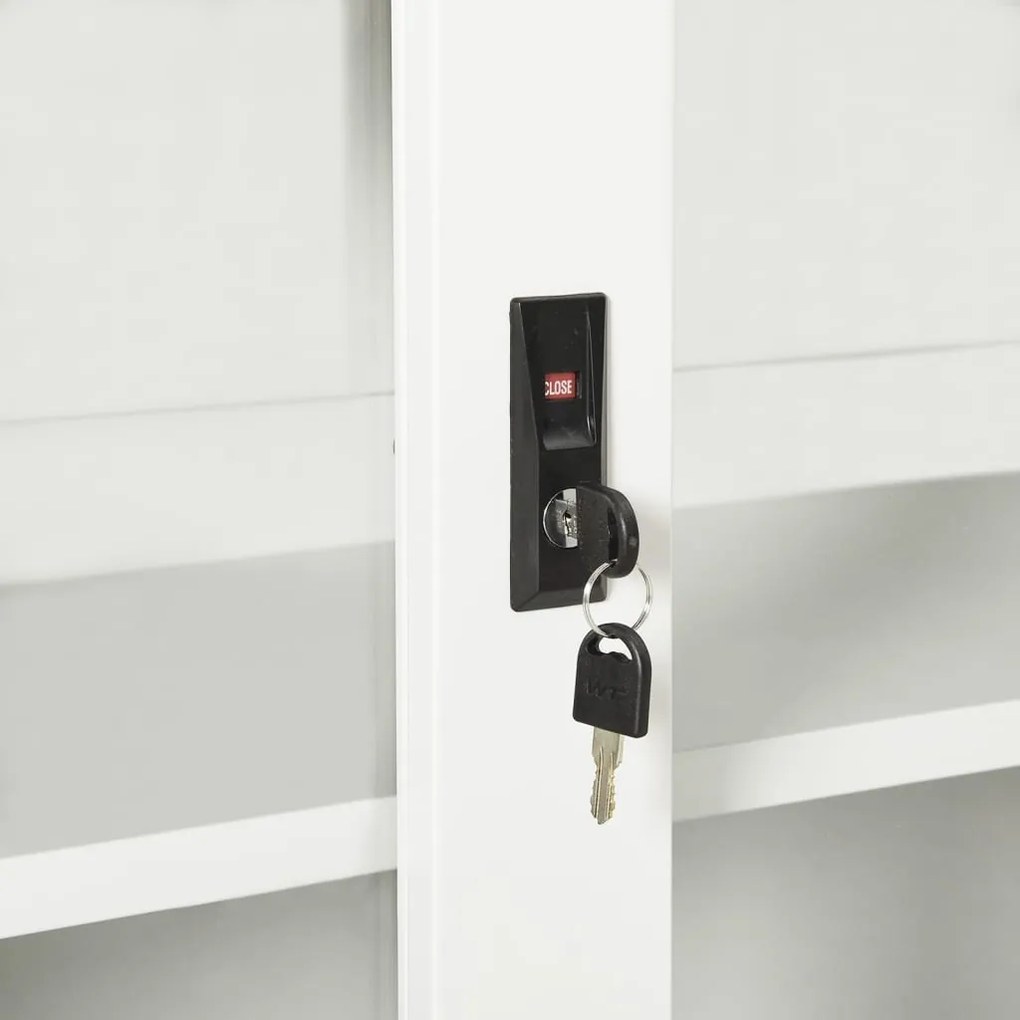 Armário com porta deslizante aço 90x40x90 cm branco