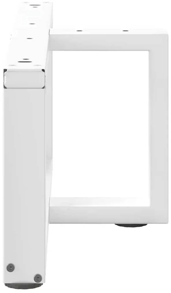 Pés para mesa de centro em forma de T, 2 peças, branco, 60x25x(30-31)