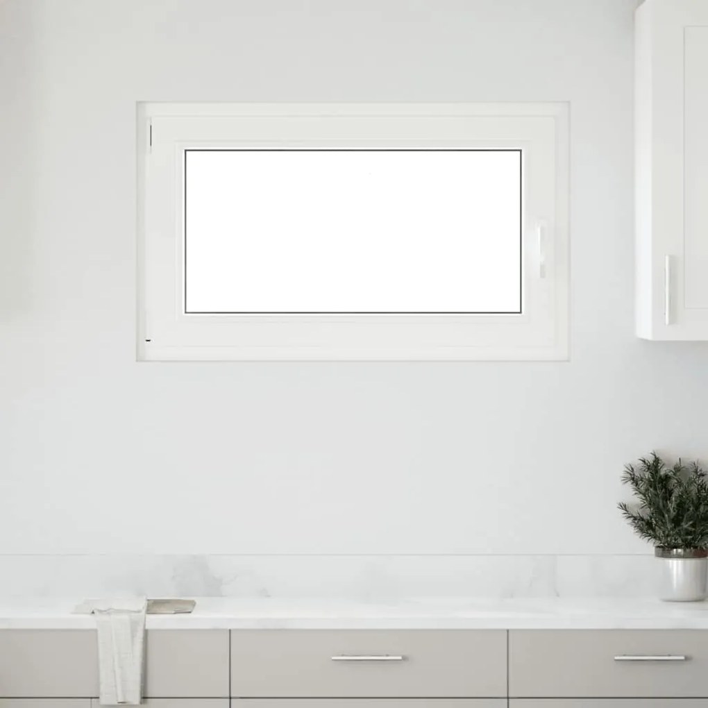 vidaXL Janela de porão "RISOR" 100x70 cm oscilobatente DIN esquerda branca