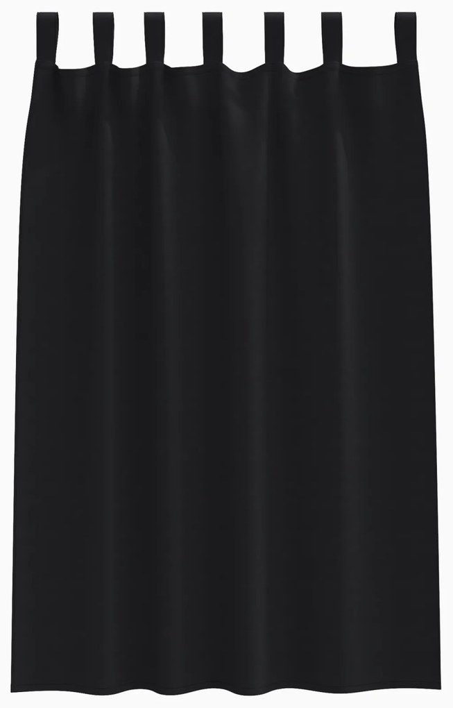 Cortinas opacas com cortinas 2 pcs Preto 175 x 140 cm Poliéster