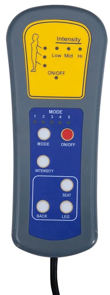Cadeira de massagens couro artificial cinzento