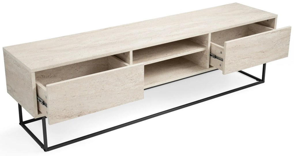 Móvel TV Escape – Travertine Black – 180x50x40 cm