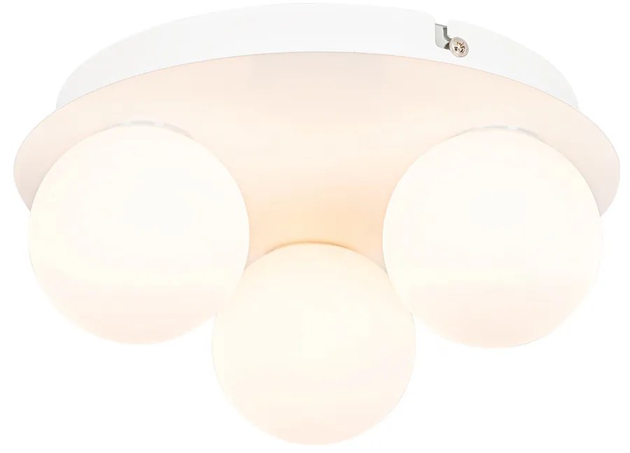 Moderna luminária de teto para banheiro branco 3 luzes - Cederic Moderno