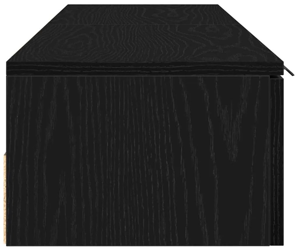 Armários de Parede 2 pcs Carvalho Preto 68x30x20 cm Madeira Engenheira