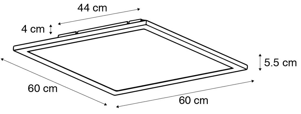 Candeeiro de teto branco com LED e dimmer com controlo remoto - Liv