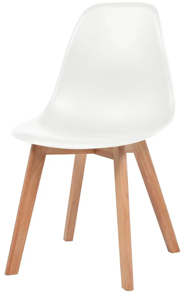 Cadeiras de jantar 4 pcs plástico branco