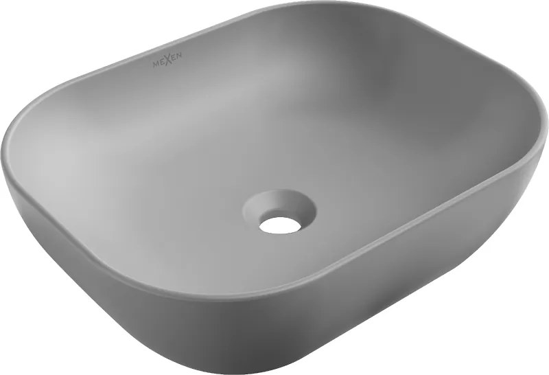 Mexen Rosa lavatório de bancada 50 x 40 cm cinza claro mate - 21095061