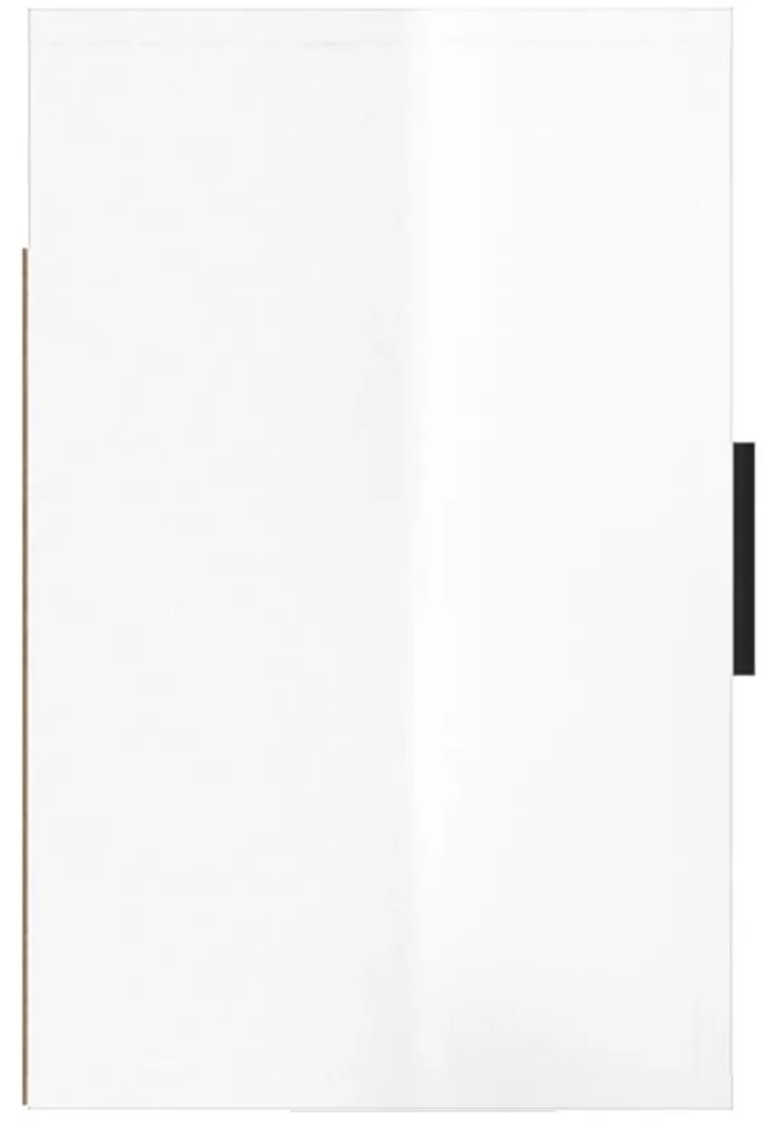 Mesas de cabeceira parede 2 pcs 50x30x47 cm branco brilhante