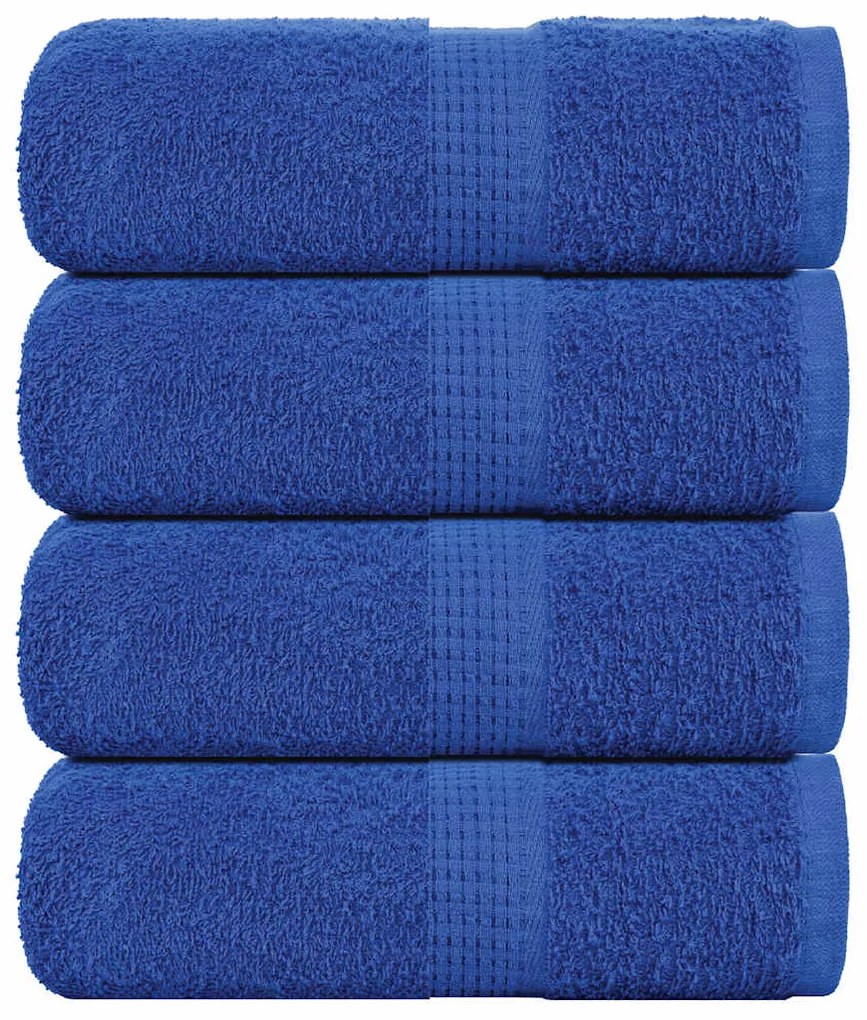vidaXL Toalhas de bidé FROGN 4 pcs 30x50 cm 360 g/m² azul